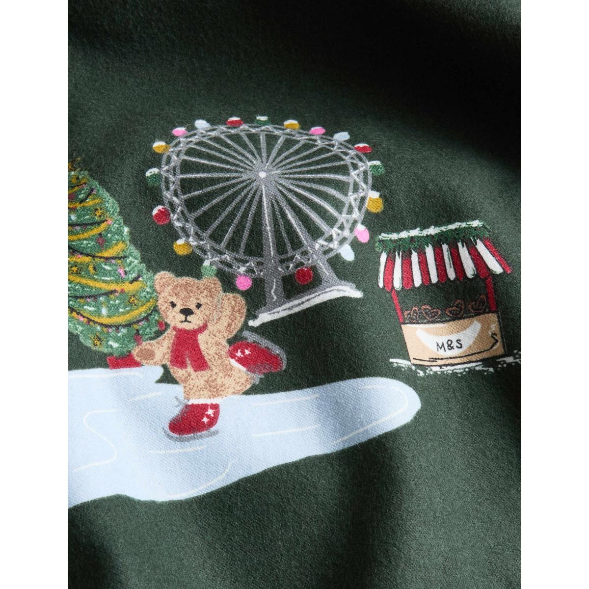 Spencer Bear™ Pure Cotton Spencer Bear™ Christmas Bedding Set Green Mix – image 4