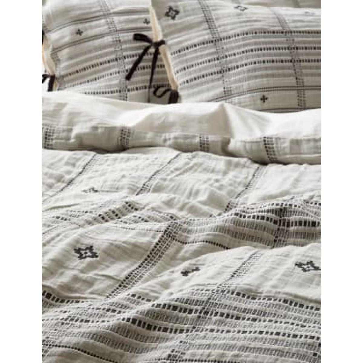 M&S X Fired Earth Casablanca Collection Kubba Woven Bedding Set - 5FT - Grey, Grey – image 8