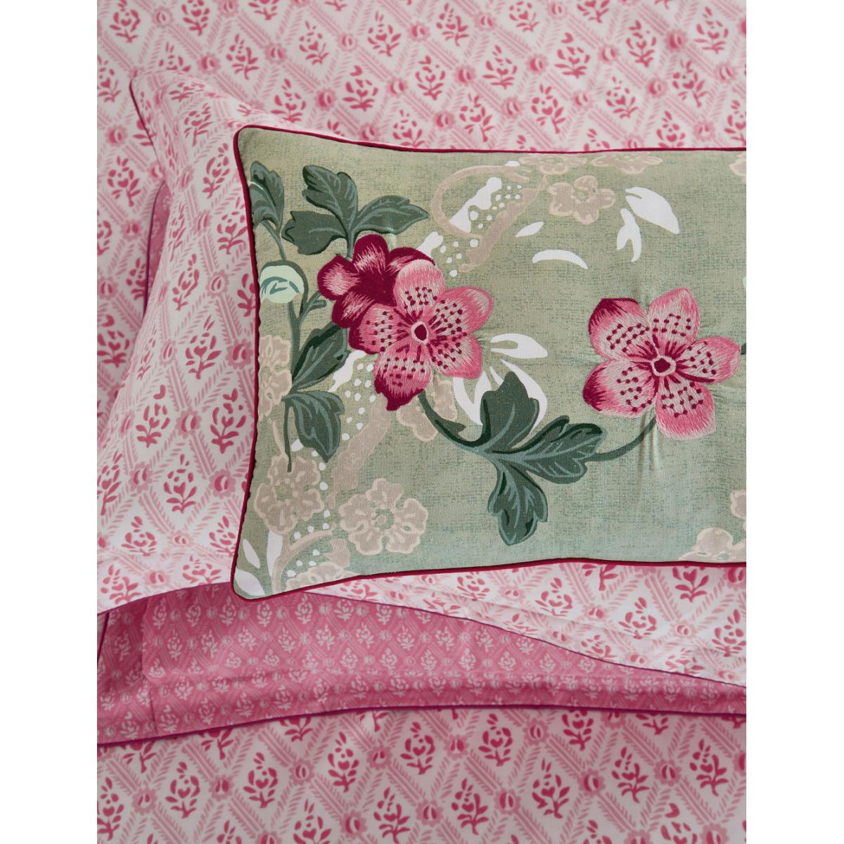 English Heritage Pure Cotton St Johns Trellis Bedding Set - 5FT - Pink, Pink – image 5
