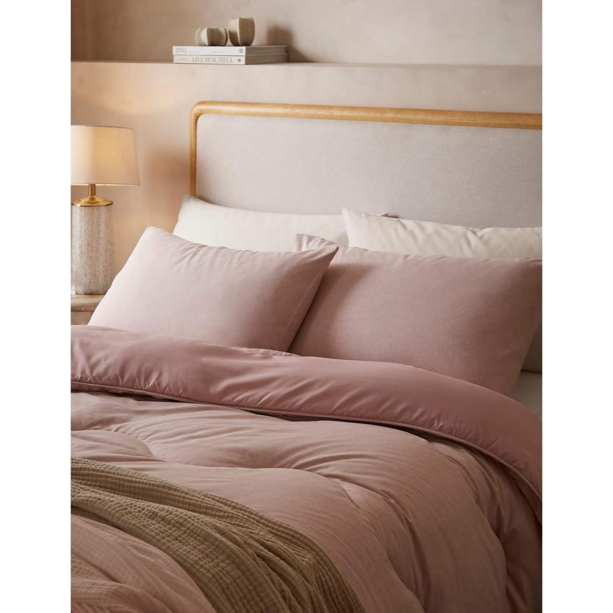 Night Lark Soft Weave 10.5 Tog Coverless Duvet Set Light Pink – image 2
