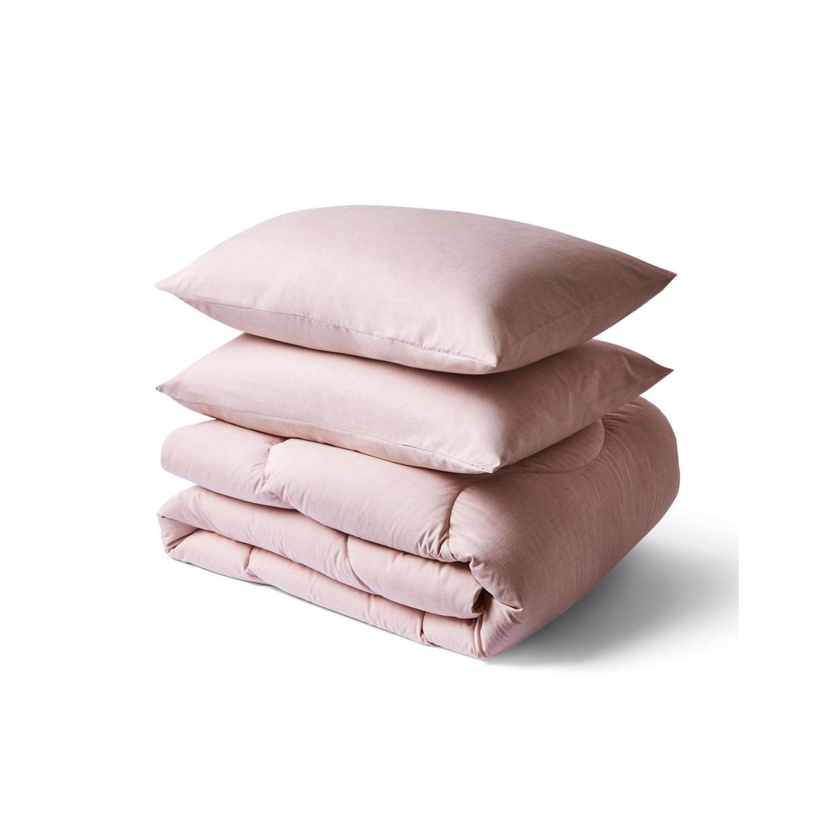 Night Lark Soft Weave 10.5 Tog Coverless Duvet Set Light Pink – image 3