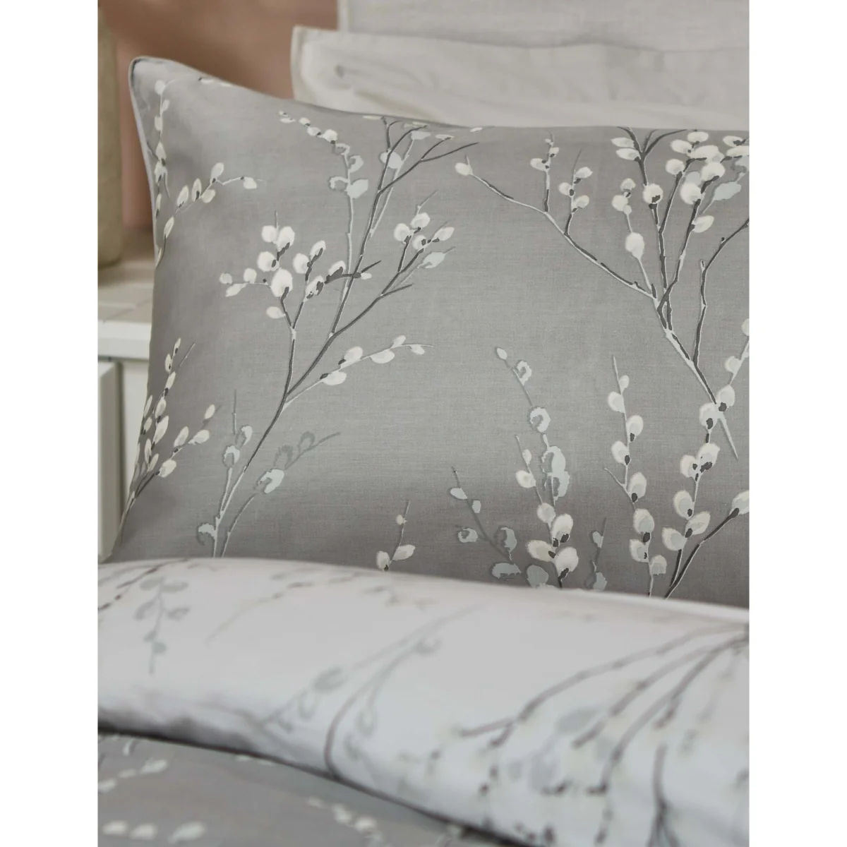 Laura Ashley Pure Cotton Sateen Pussy Willow Bedding Set Grey Mix – image 3