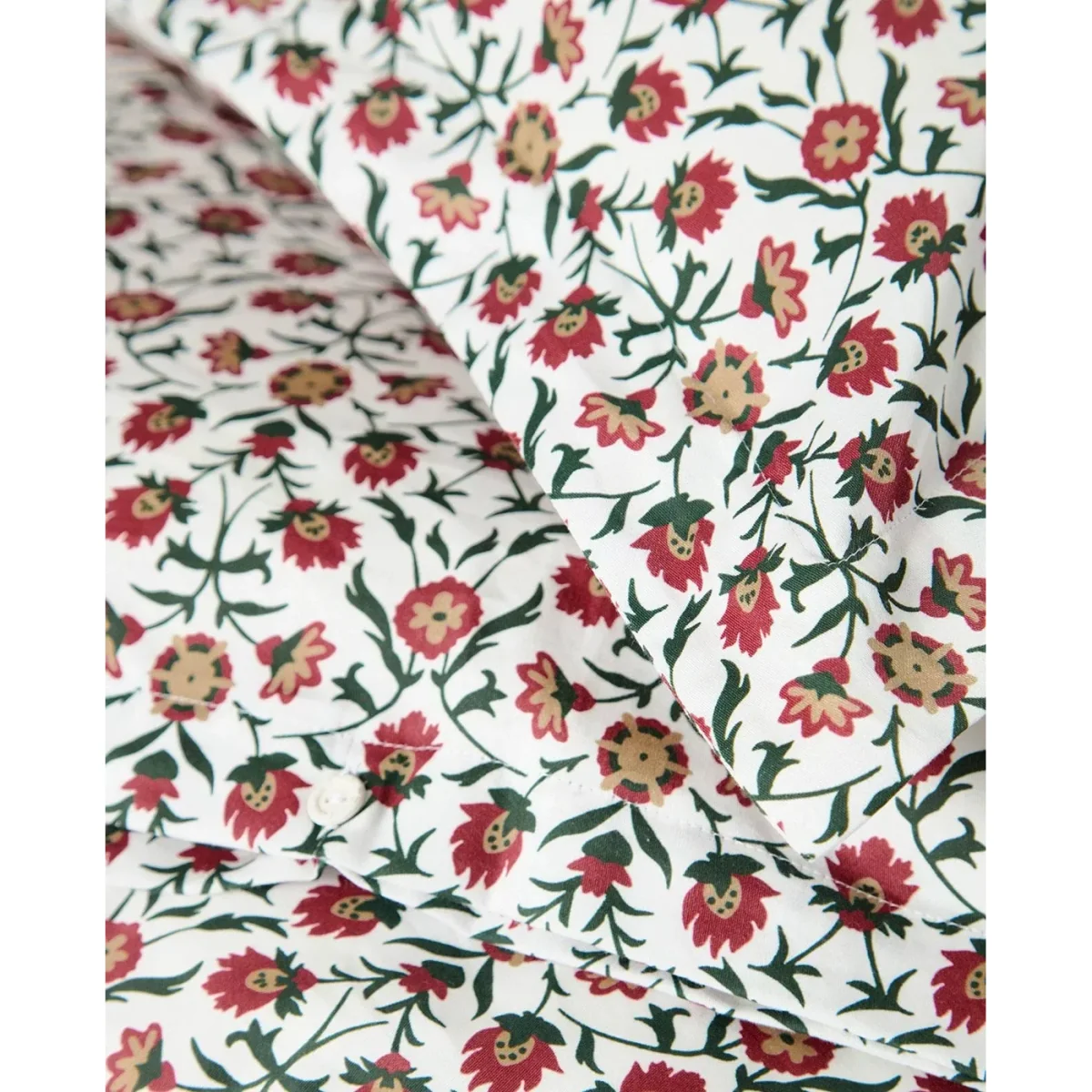 Lexington Flower printed cotton sateen bedding set White-red-green-beige 50x60 cm/150x210 cm – image 2