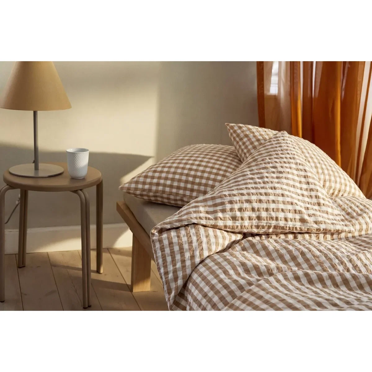 Juna Bæk&Bølge bed set 220x220 cm Caramel-offwhite – image 4