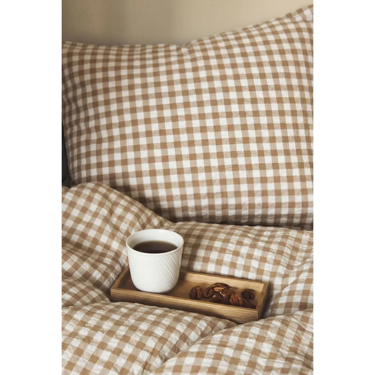 Juna Bæk&Bølge bed set 220x220 cm Caramel-offwhite – image 5