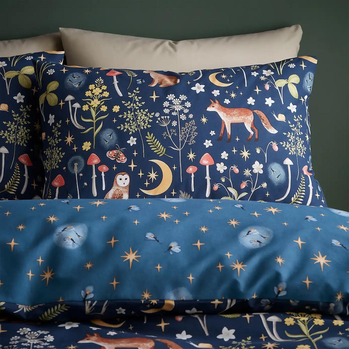 Catherine Lansfield Enchanted Twilight Duvet Set - Navy - Double In Burnt Orange – image 3