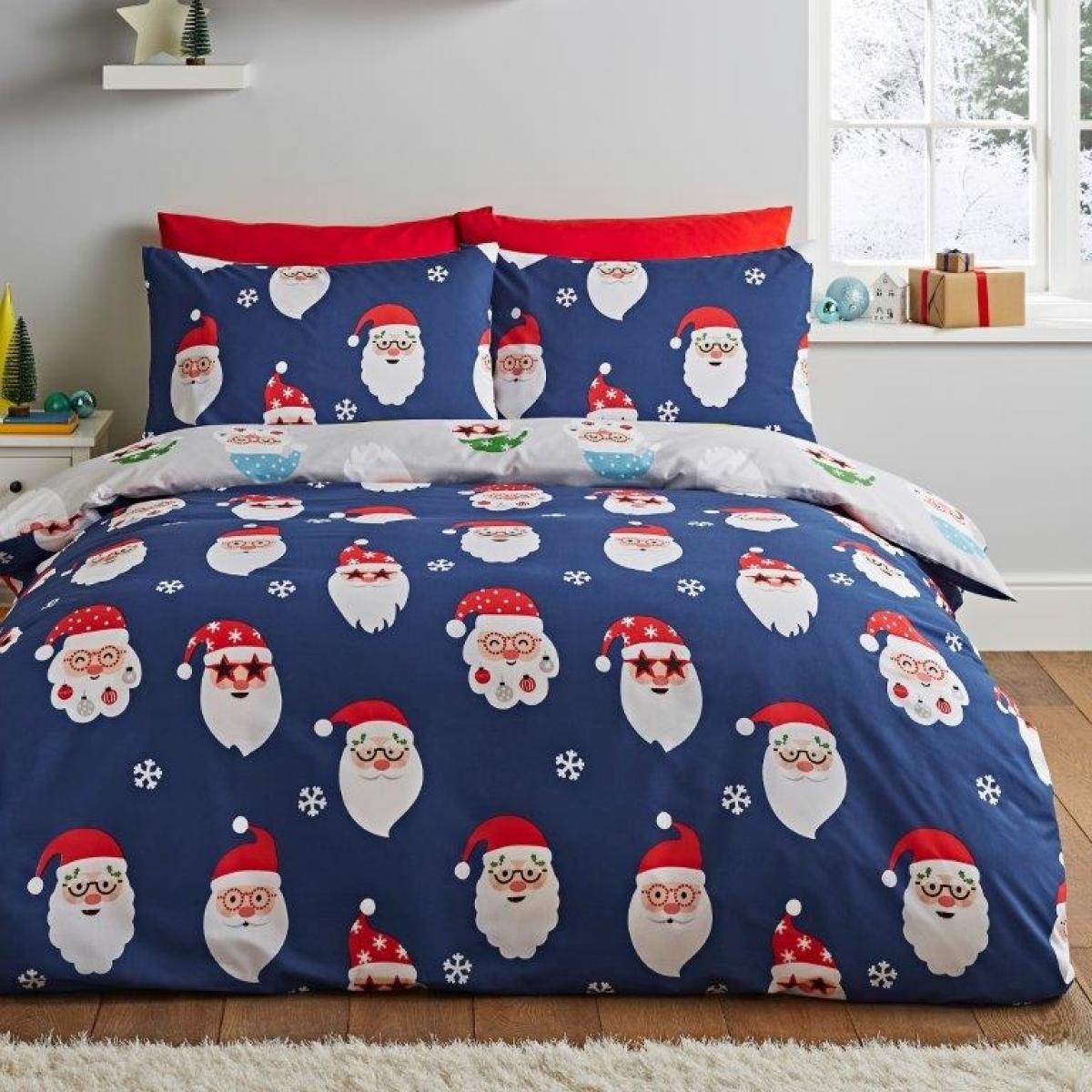 Catherine Lansfield Christmas Santa Spec-Tacular Duvet Set - Single In Grey – image 2