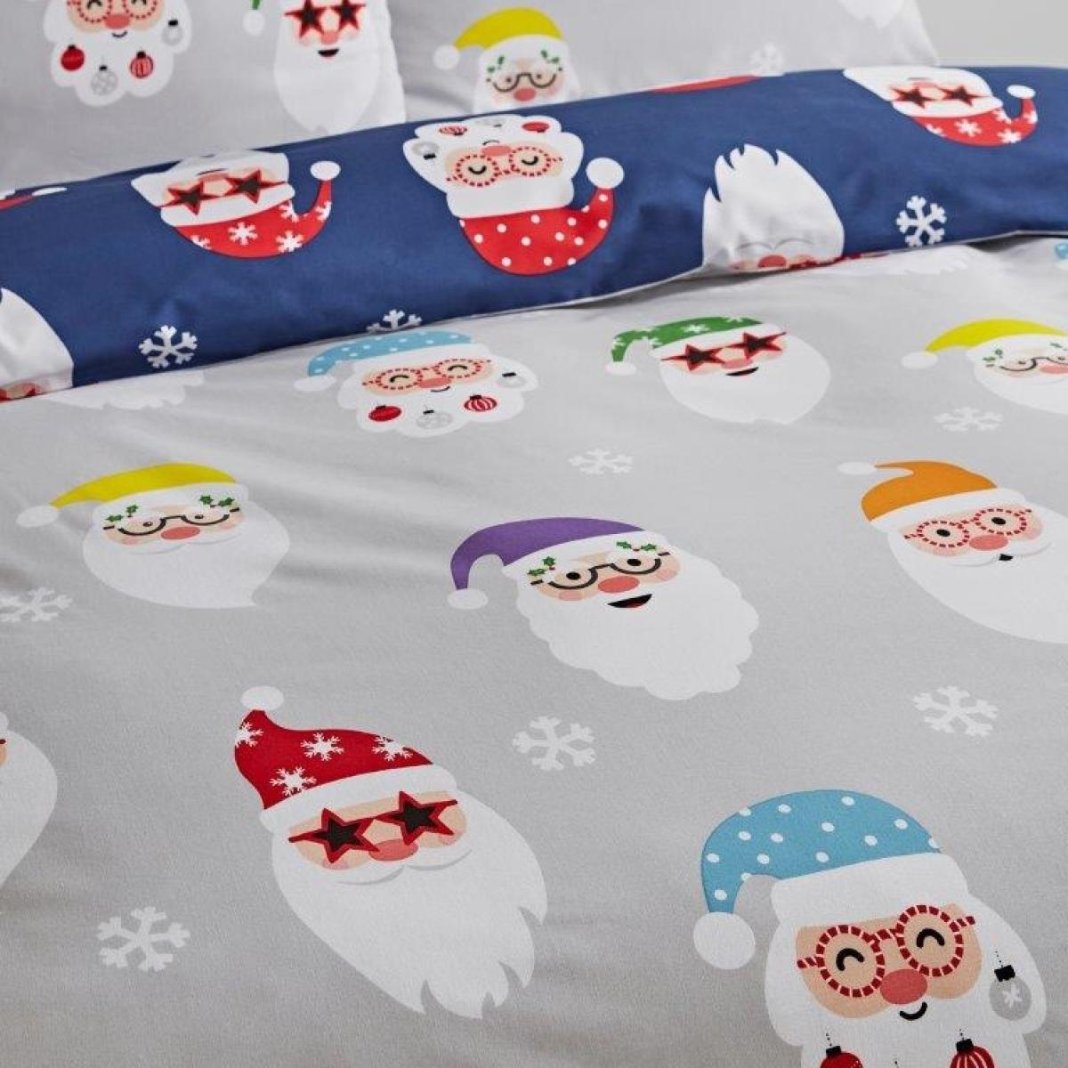 Catherine Lansfield Christmas Santa Spec-Tacular Duvet Set - Single In Grey – image 3