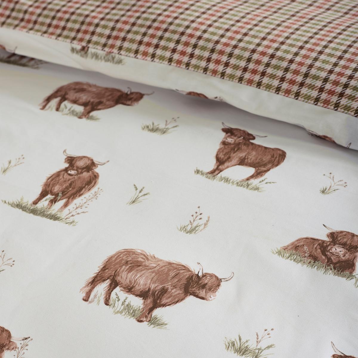 Catherine Lansfield Angus Highland Cow Duvet Set - Natural - Single – image 3