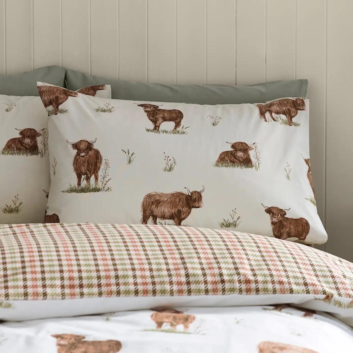 Catherine Lansfield Angus Highland Cow Duvet Set - Natural - Single – image 5