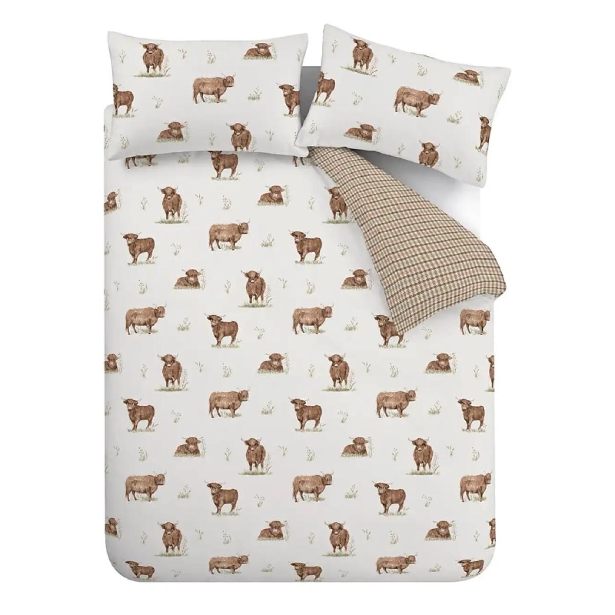 Catherine Lansfield Angus Highland Cow Duvet Set - Natural - Single – image 6