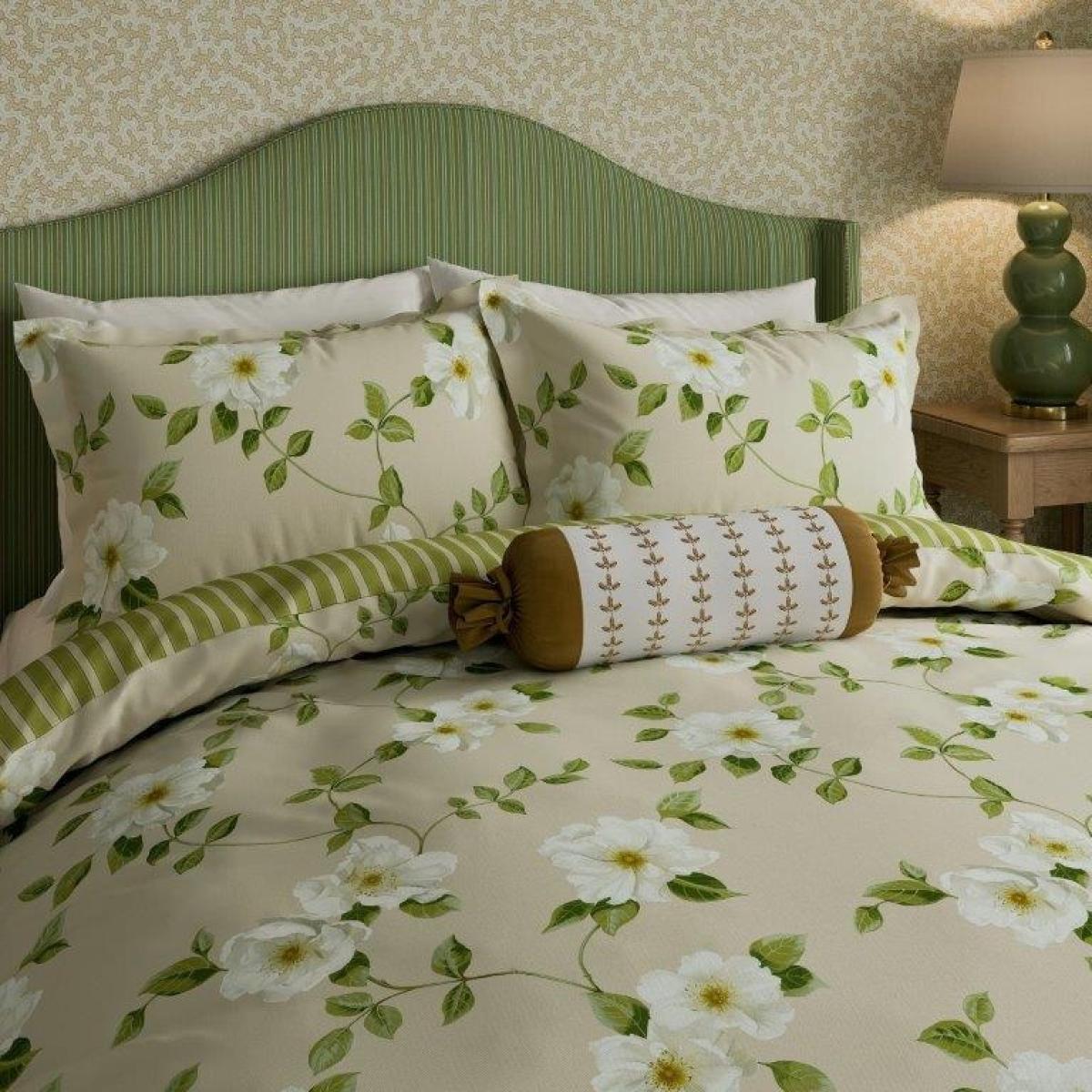Sanderson National Trust Poets Rose Duvet Set - Linen - Double In Pink – image 2