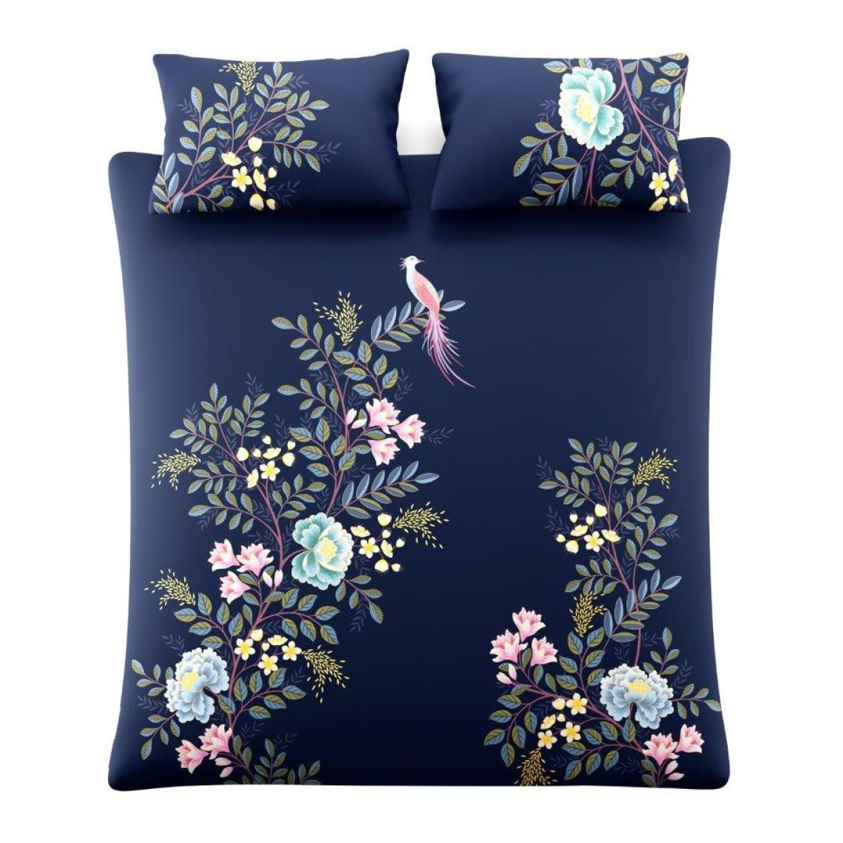 Sara Miller Oriental Blossom Duvet Set - Pink/Navy - Single In Navy/Pink – image 7