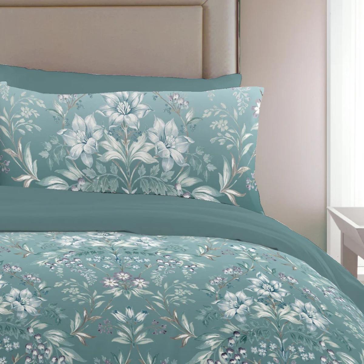 Appletree Ellwood Teal Velvet Duvet Set - Super King – image 2