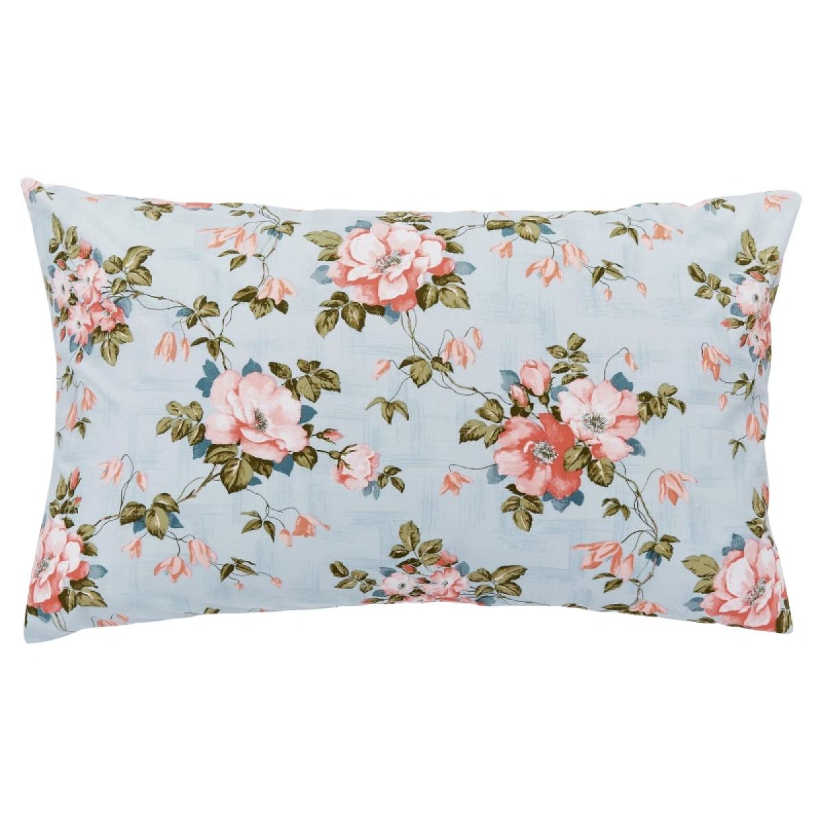 Fable Wild Rose Duvet Set - Duck Egg and Powder Pink - Single In Green/Pink – image 6