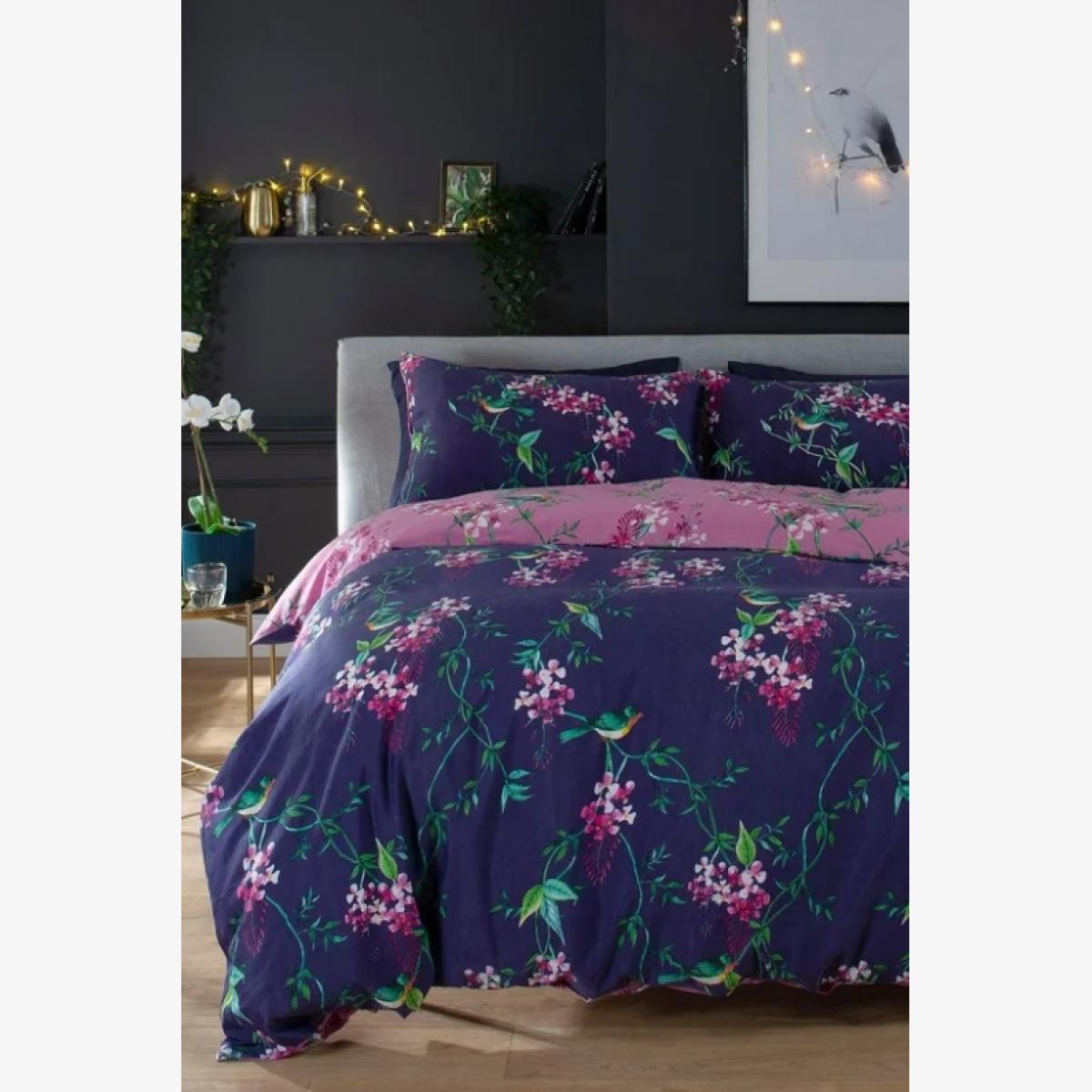 Deyongs Bird Garden Duvet Set - Plum - Single – image 1