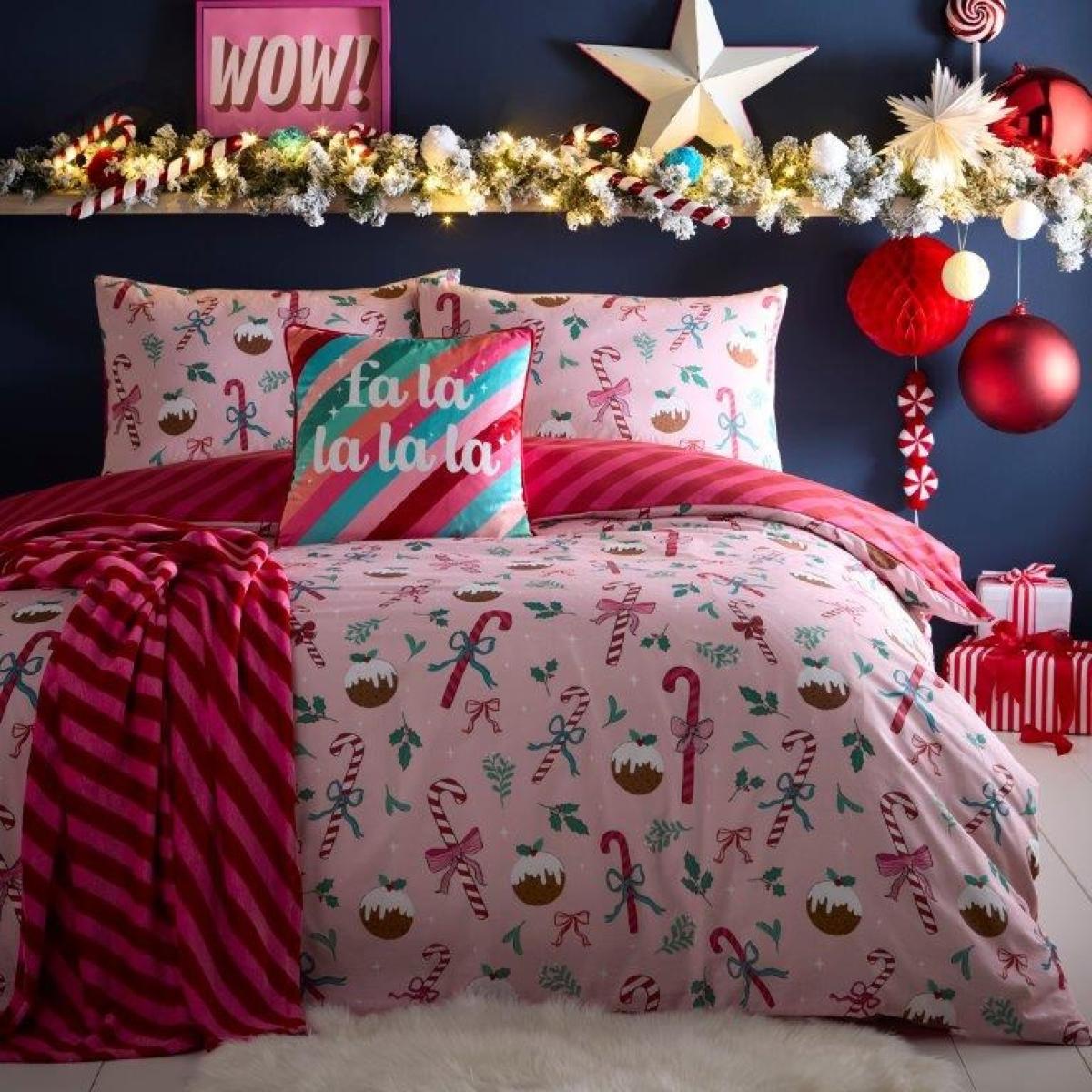 Fusion Festive Fancy Duvet Set - Pink - Single – image 5
