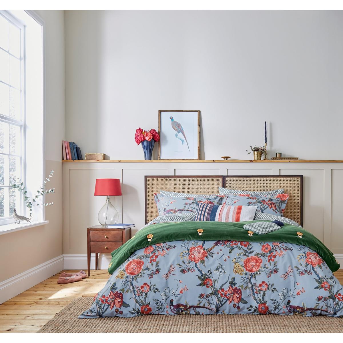 Joules Chinoise Floral Duvet Set - Blue - Double – image 2
