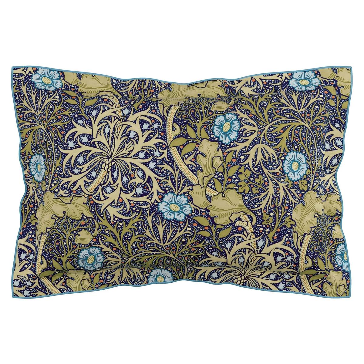 Morris and Co Seaweed Duvet Set - Cobalt and Thyme - Single In Cobalt/Thyme – image 3
