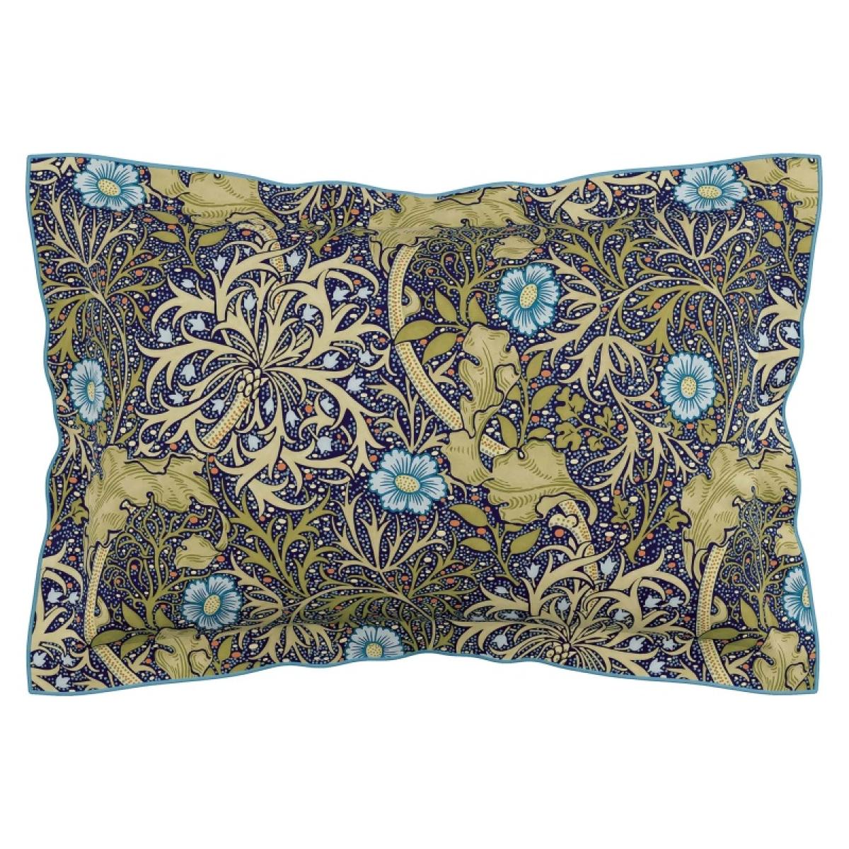 Morris and Co Seaweed Duvet Set - Cobalt and Thyme - Single In Cobalt/Thyme – image 4
