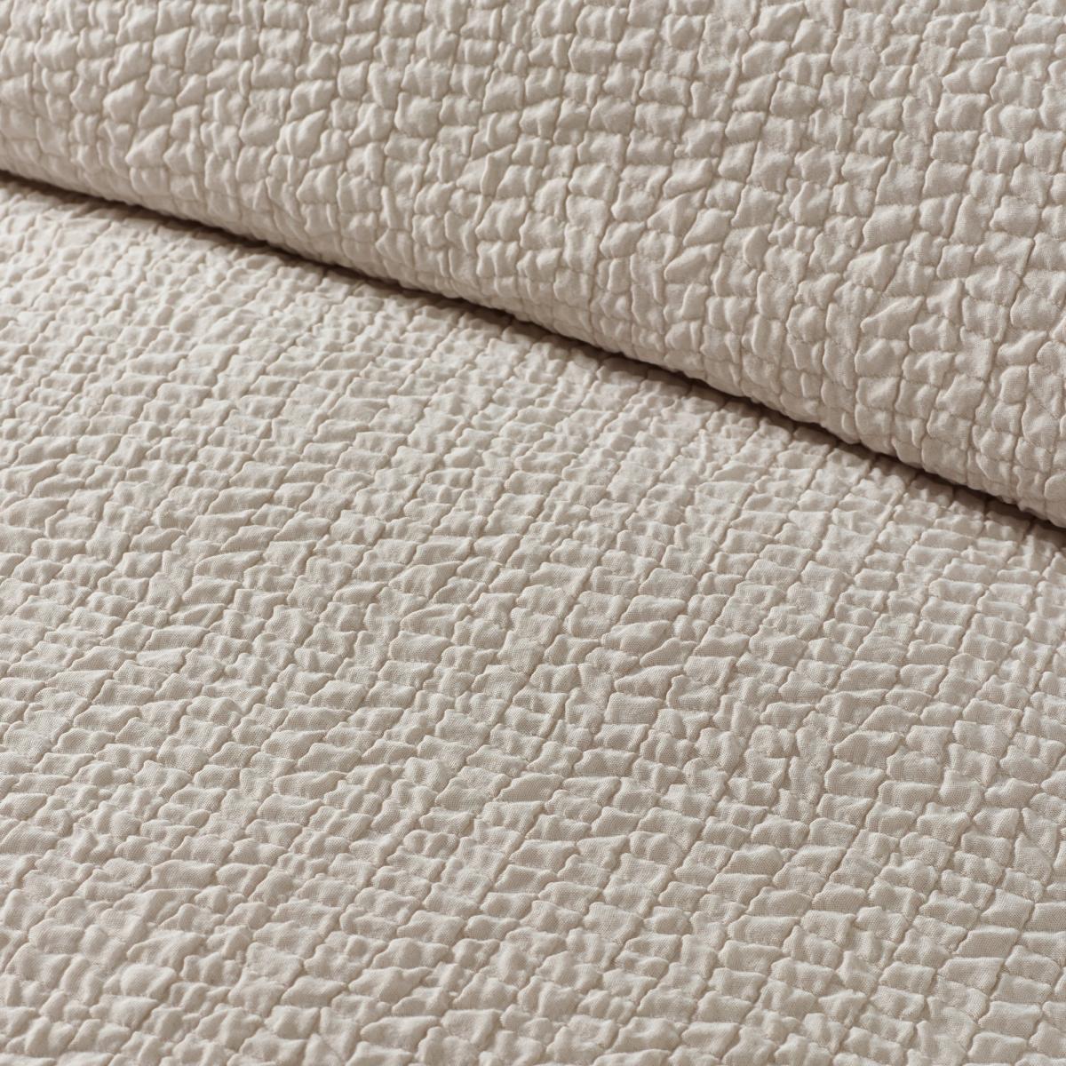 Catherine Lansfield Crinkle Seersucker Duvet Set - Natural - King – image 3