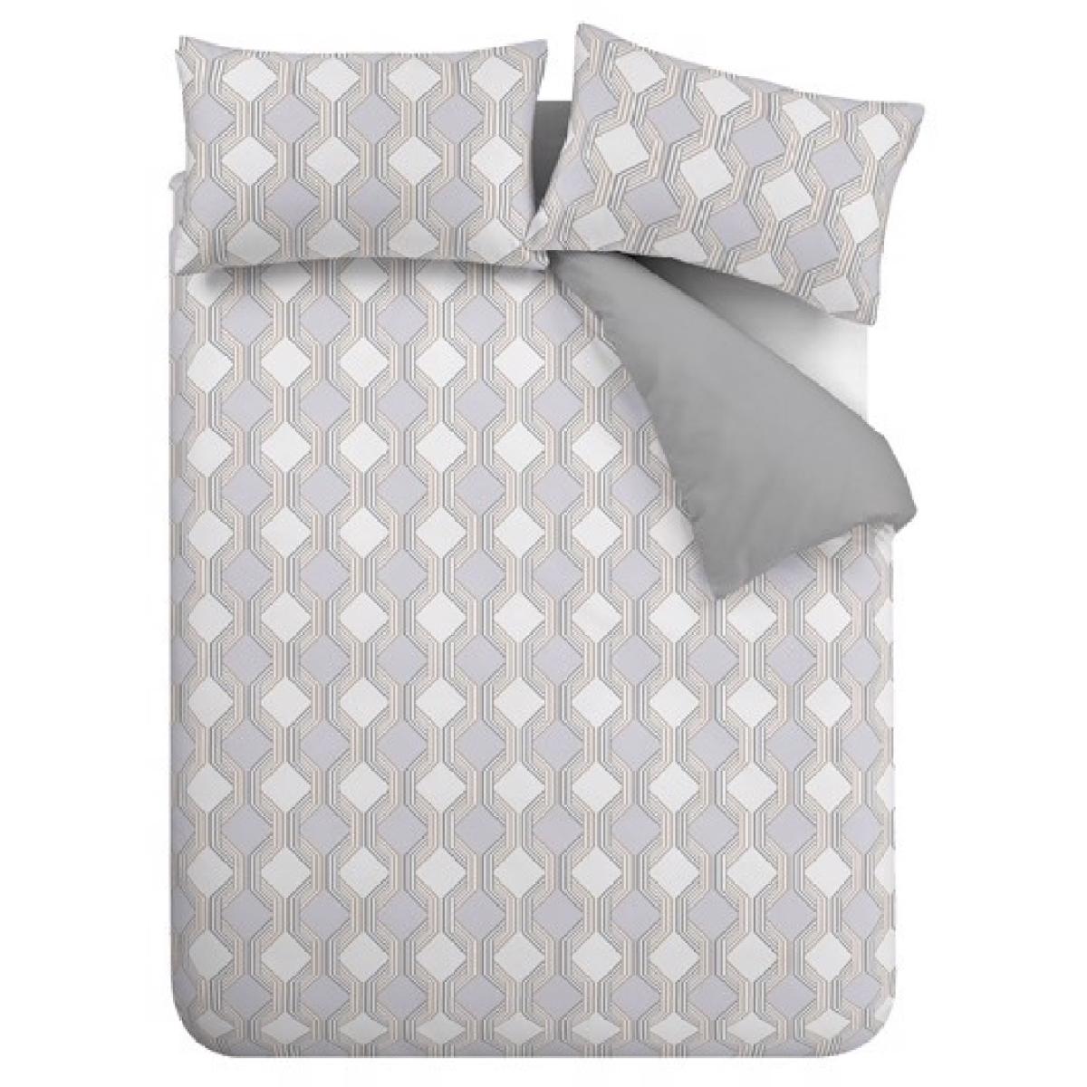 Bianca Atticus Geometric Duvet Set - Super King In Grey – image 4