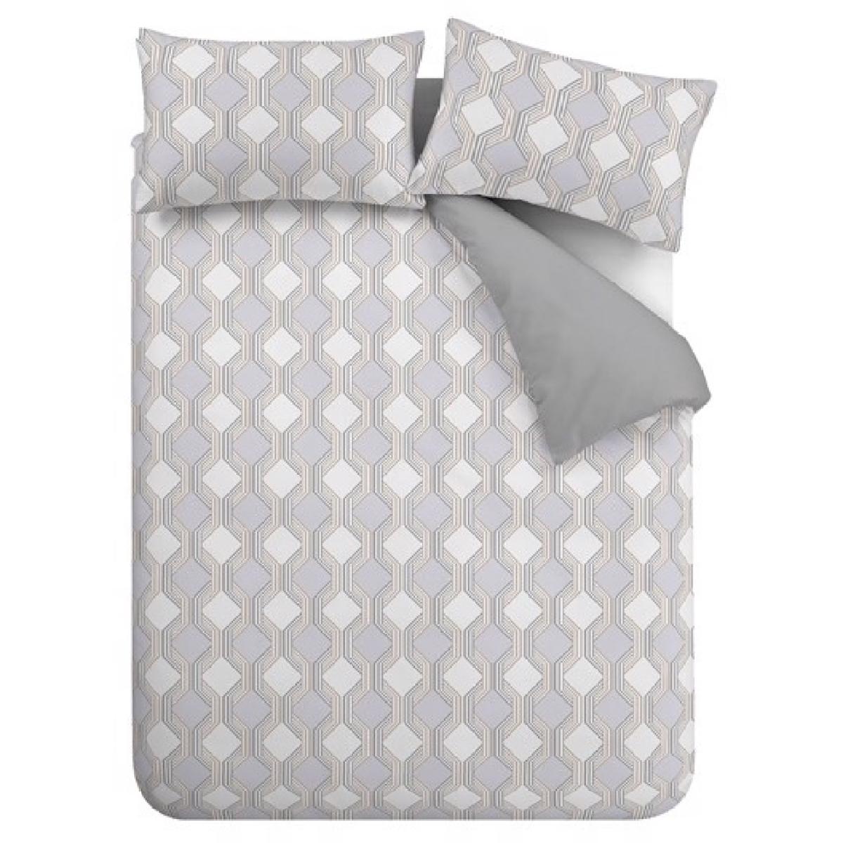 Bianca Atticus Geometric Duvet Set - Super King In Grey – image 8