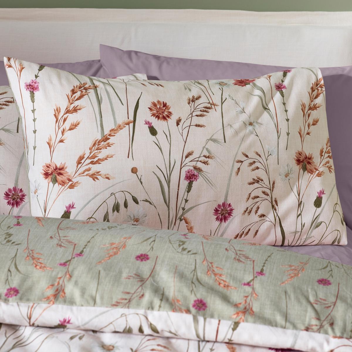 Catherine Lansfield Brushed Grasmere Floral Duvet Set - Green - Double – image 3