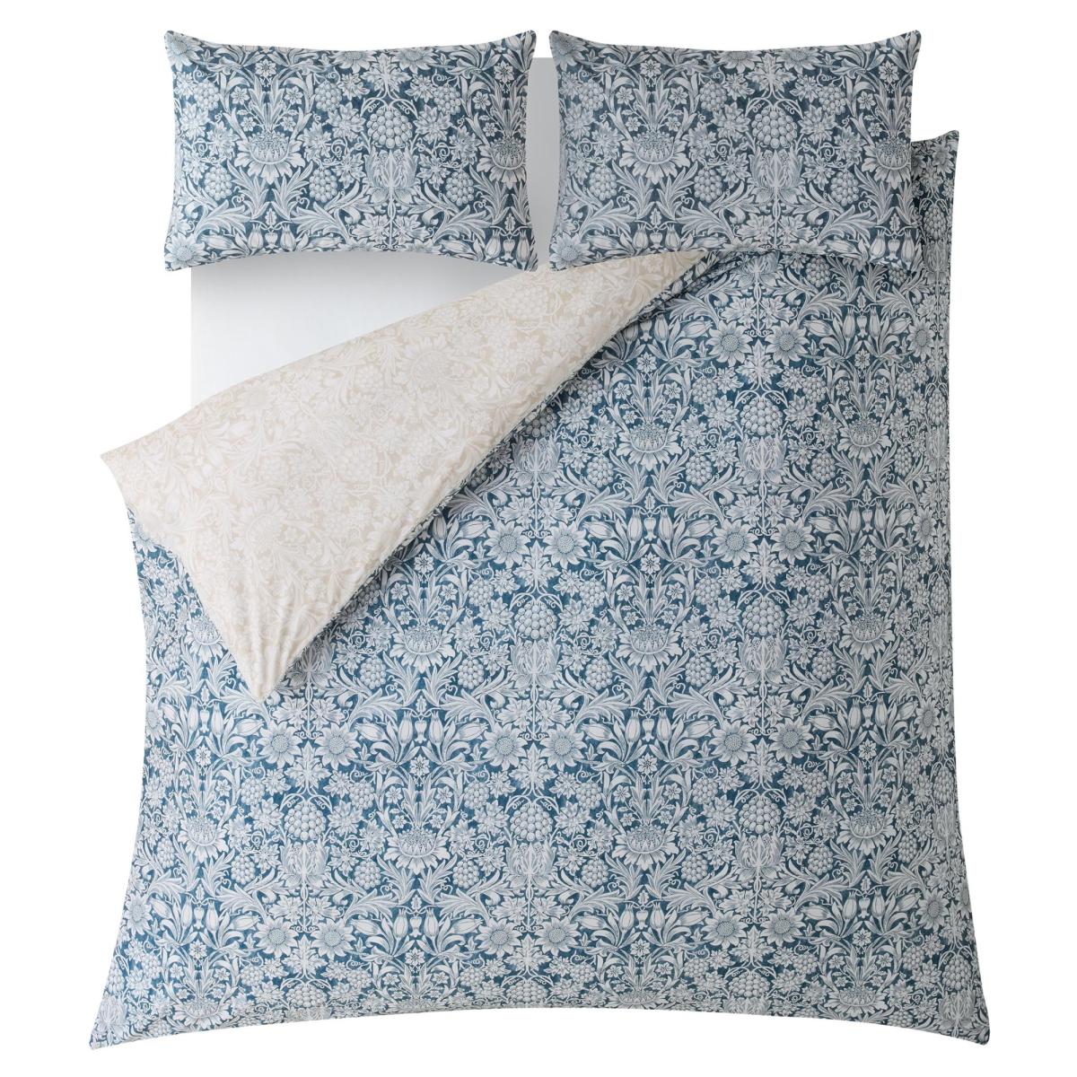 William Morris At Home Sunflower Duvet Set - Ink - Double In Blue – image 4
