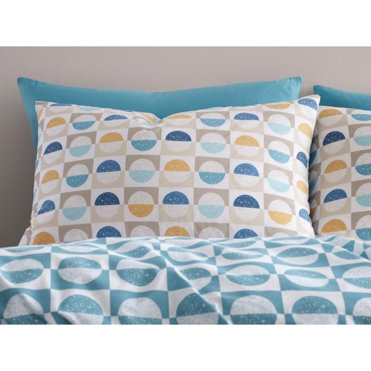 Bianca Hans Retro Spot Duvet Set - Super King In Blue/Yellow – image 5