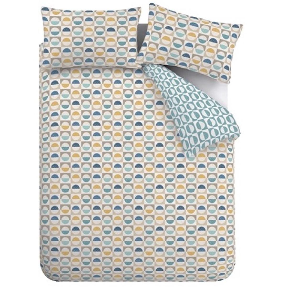 Bianca Hans Retro Spot Duvet Set - Super King In Blue/Yellow – image 8