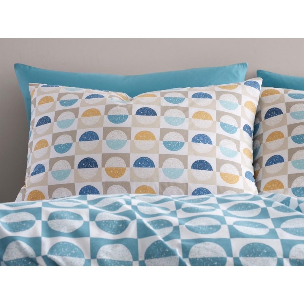 Bianca Hans Retro Spot Duvet Set - Super King In Blue/Yellow – image 9