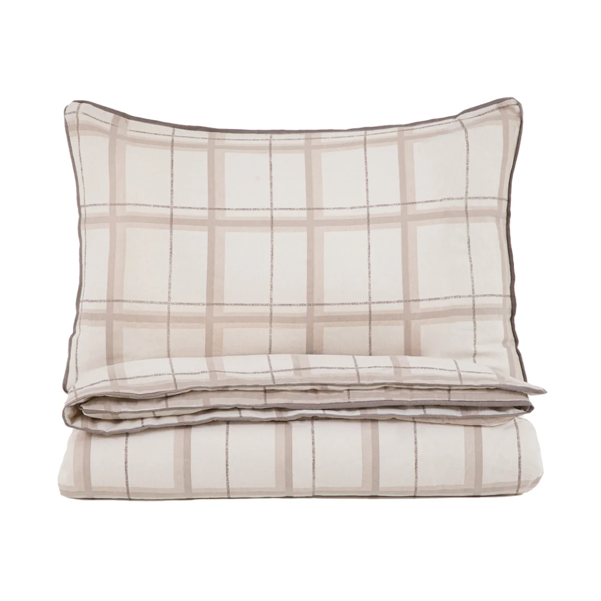 Bramble Check Brushed Cotton Duvet Set, Double – image 1