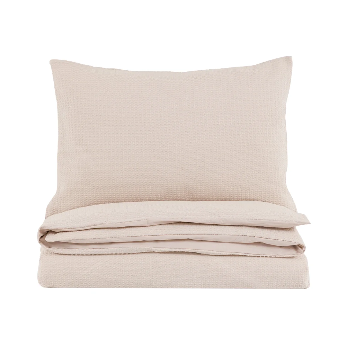Nella Textured Jacquard Quilt Cover Set in Taupe, Super King – image 1