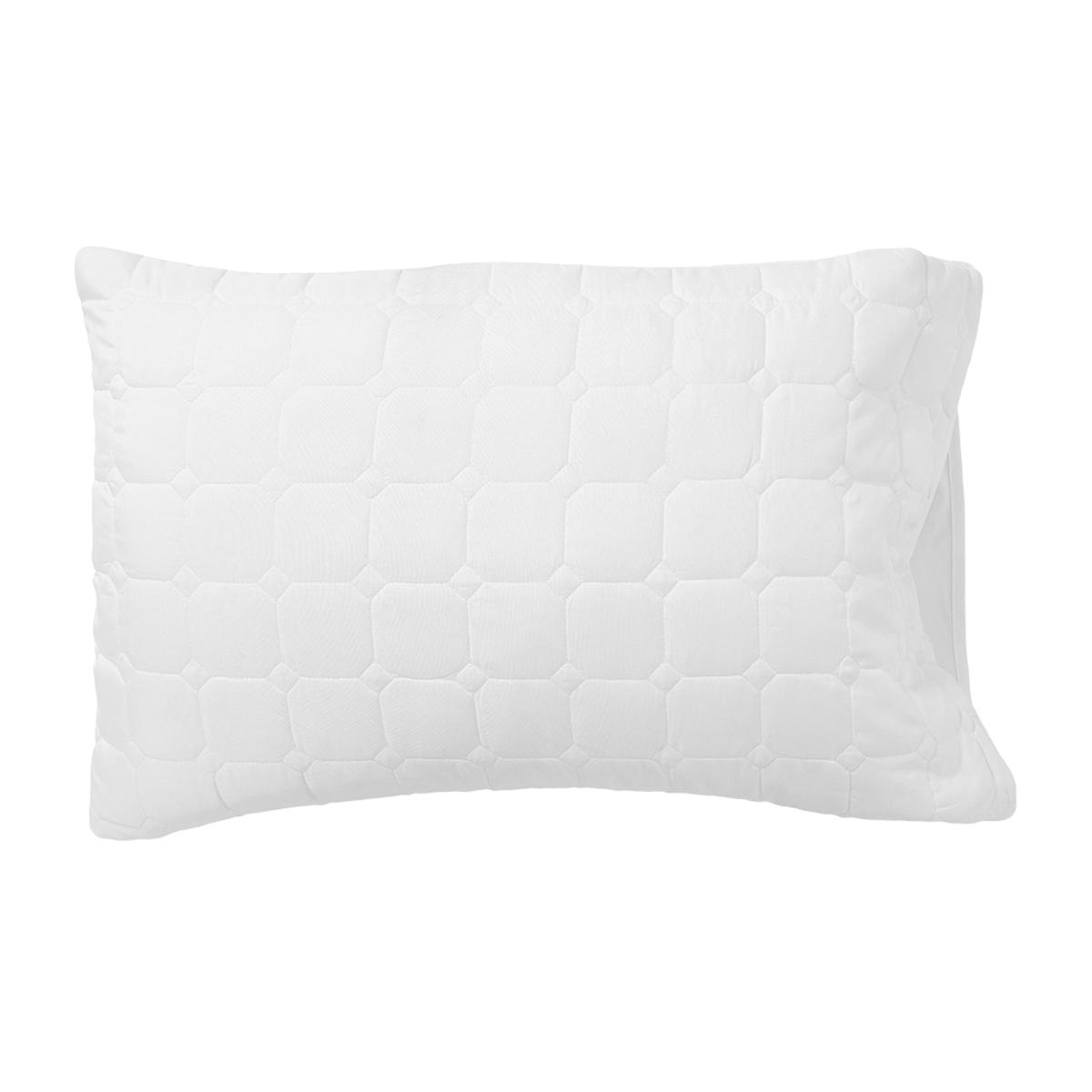 Elegant Polyester Pillowcase Soft Bedding Pillow Cover - White