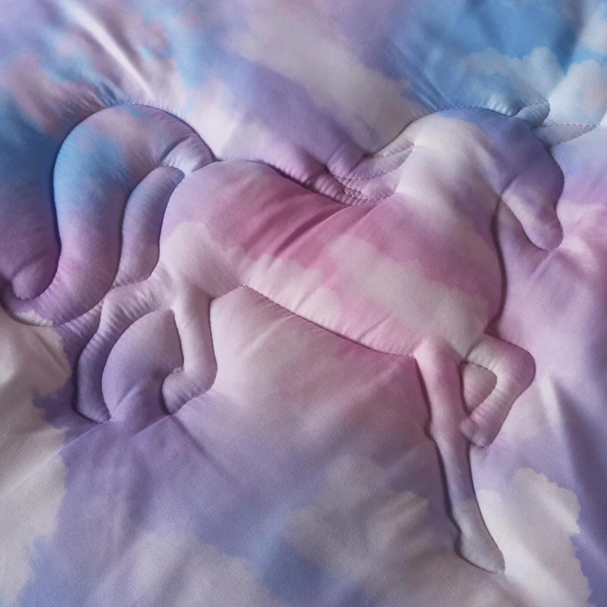 OHS Unicorn Print Quilted Coverless 7.5 Tog Duvet Set - Multi / 2.23kg – image 4