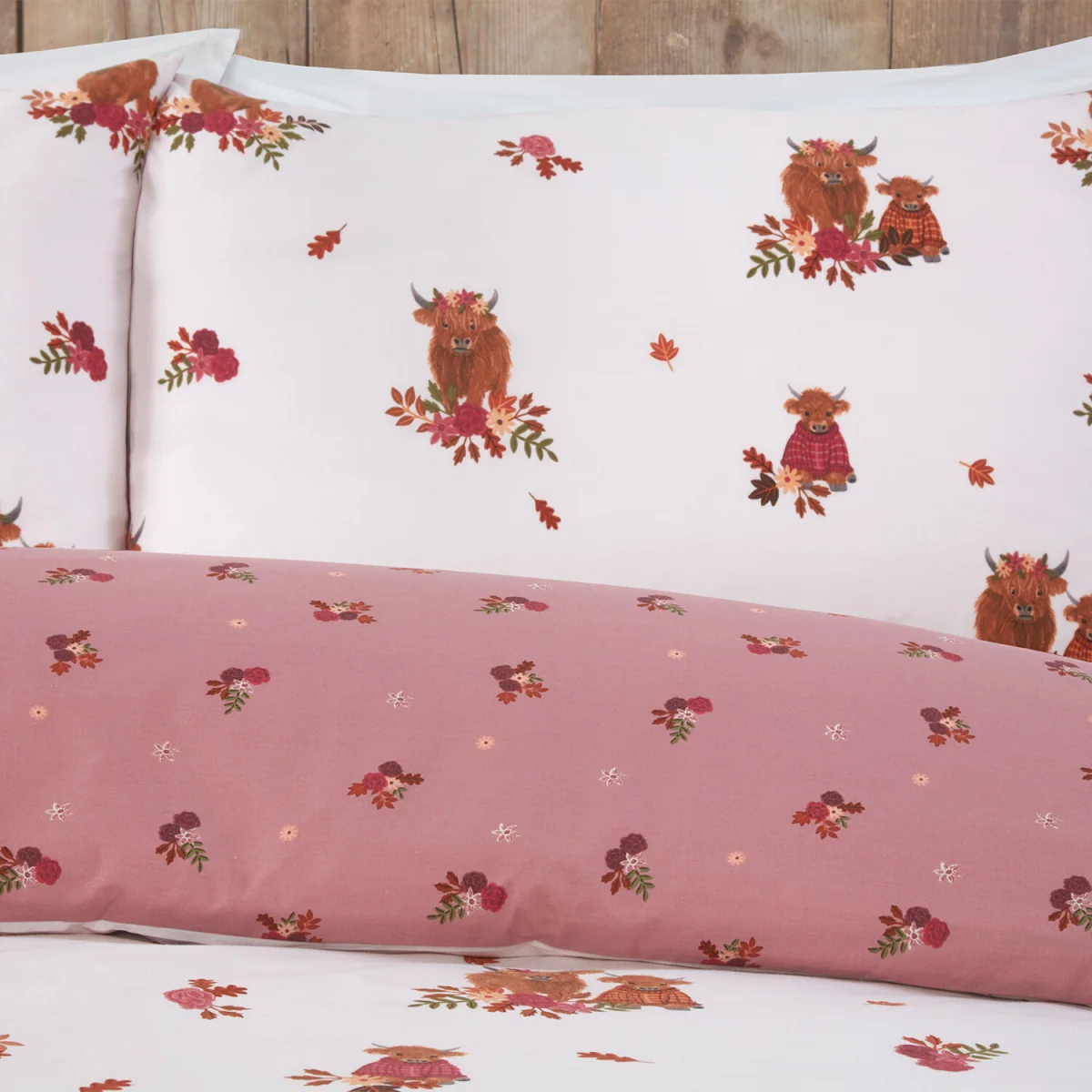 Lola Highland Cows Duvet Set - Blush / King – image 3