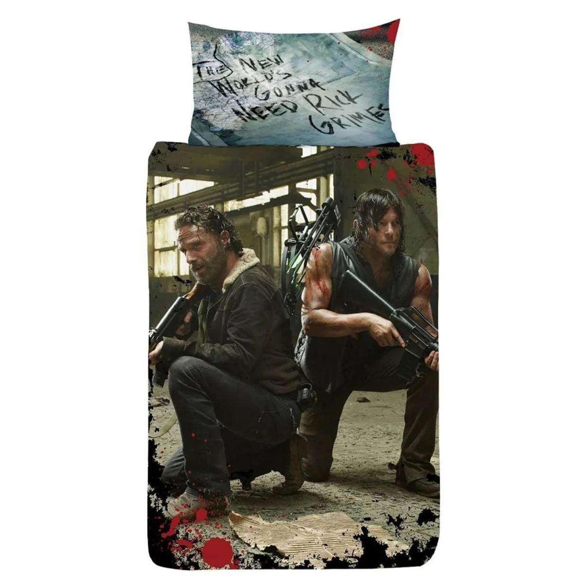 The Walking Dead Rick & Daryl Reversible Duvet Set - Multicoloured – image 2