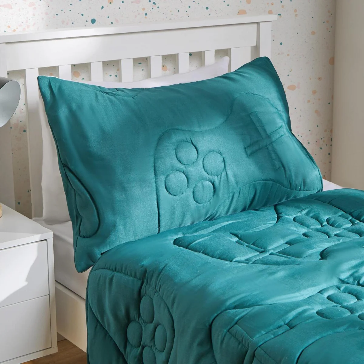 OHS Coverless Gaming Quilted 7.5 Tog Duvet Set - Teal / 1.45kg – image 3