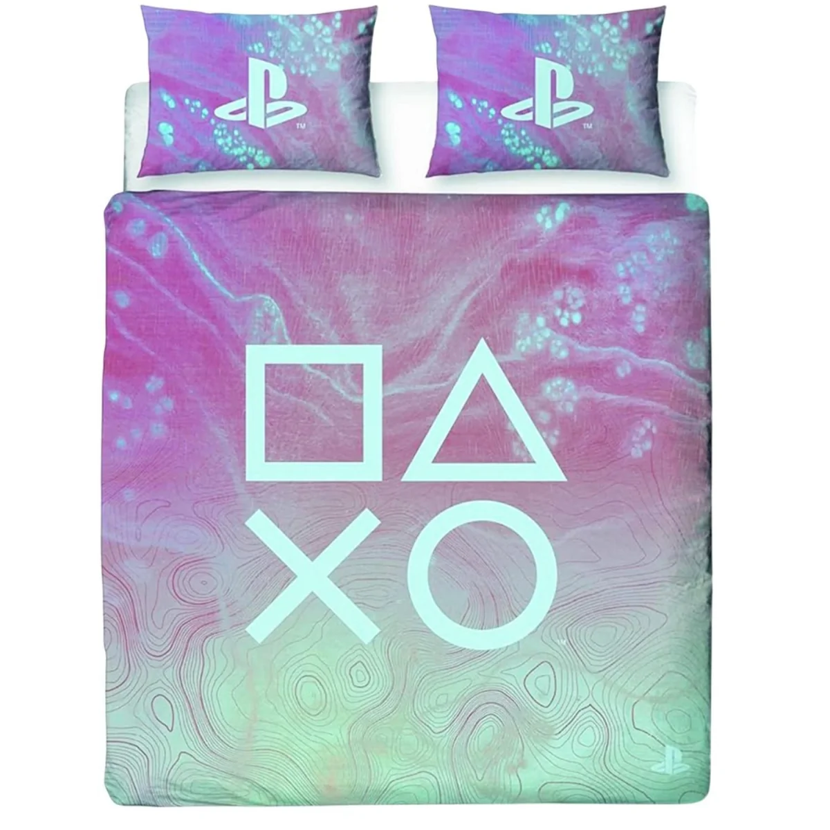 Playstation Marble Effect Reversible Duvet Set - Pink / Single – image 2