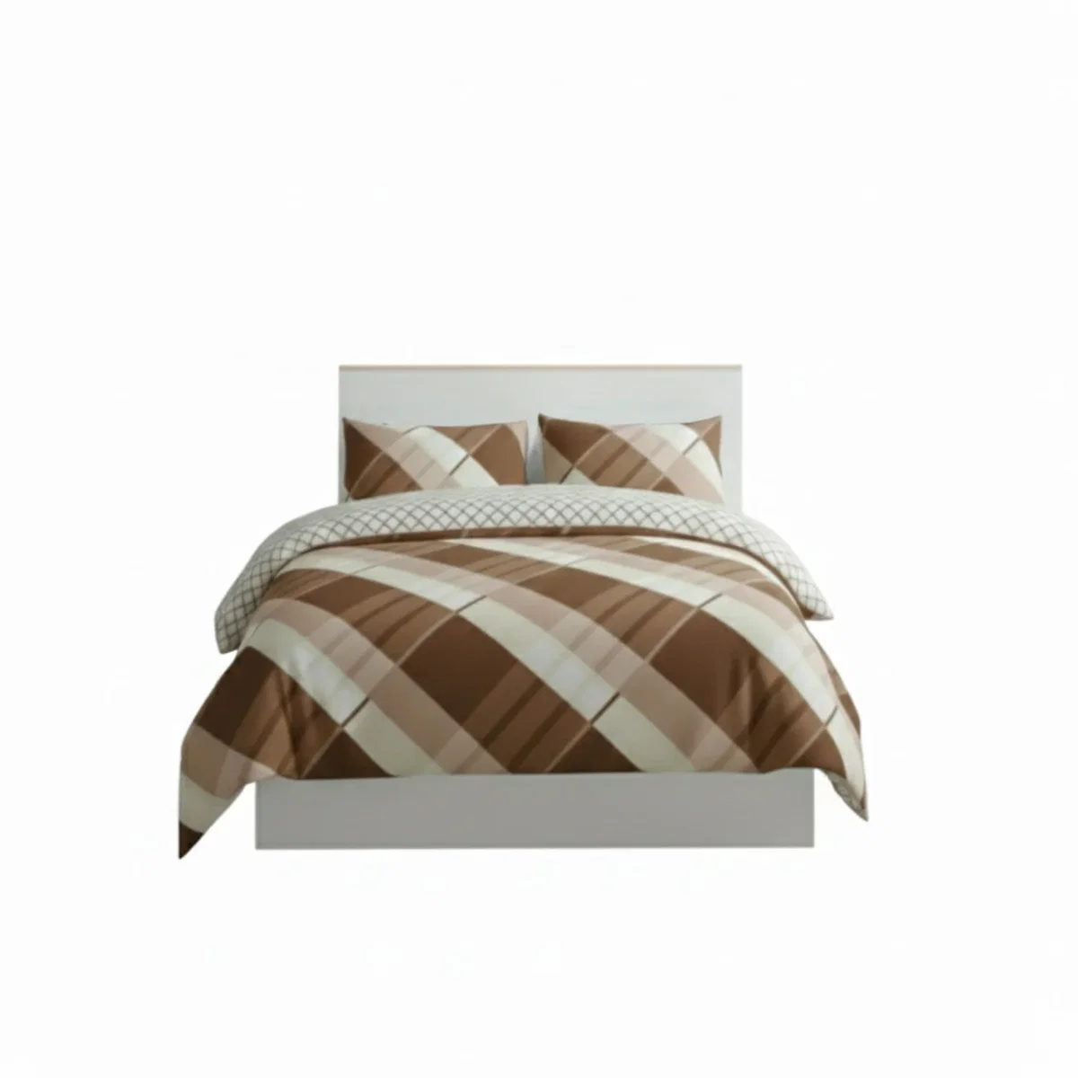 Modern Reversible Duvet Cover Stylish Geometric Pattern Bedding for Bedroom - Black / Superking – image 4
