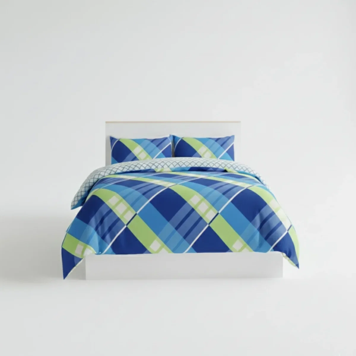 Modern Reversible Duvet Cover Stylish Geometric Pattern Bedding for Bedroom - Black / Superking – image 6