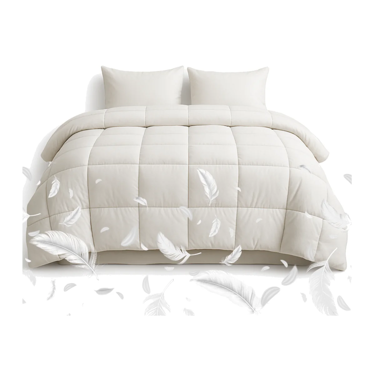 Luxury 15 Tog Extra Warm Duck Feather & Down Winter Duvet - T240 Down-Proof 100% Cotton Hypoallergenic Quilt - Super King