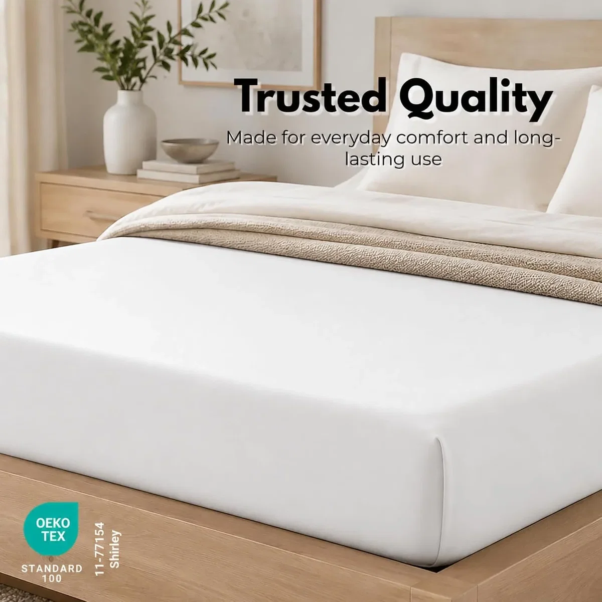 5 Piece Pintuck Duvet Cover Set with Fitted Sheet, Matching & Plain Pillowcases - White / Single – image 5