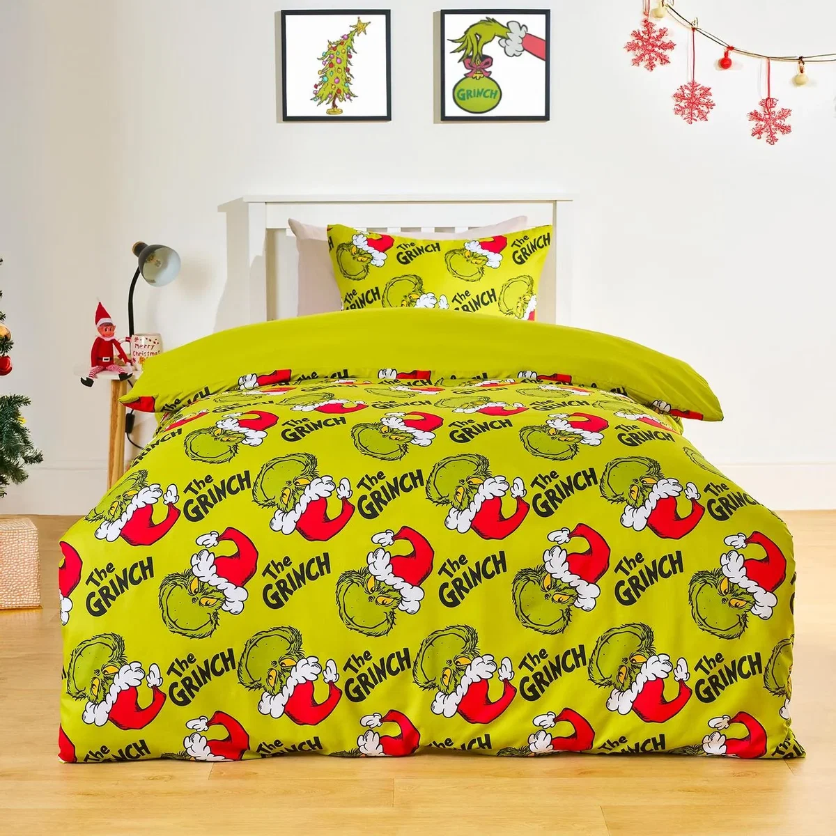 OHS Grinch Printed Duvet Set - Green / 0.57kg – image 3
