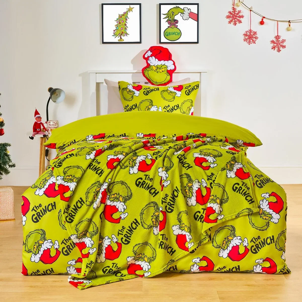 OHS Grinch Printed Duvet Set - Green / 0.57kg – image 4
