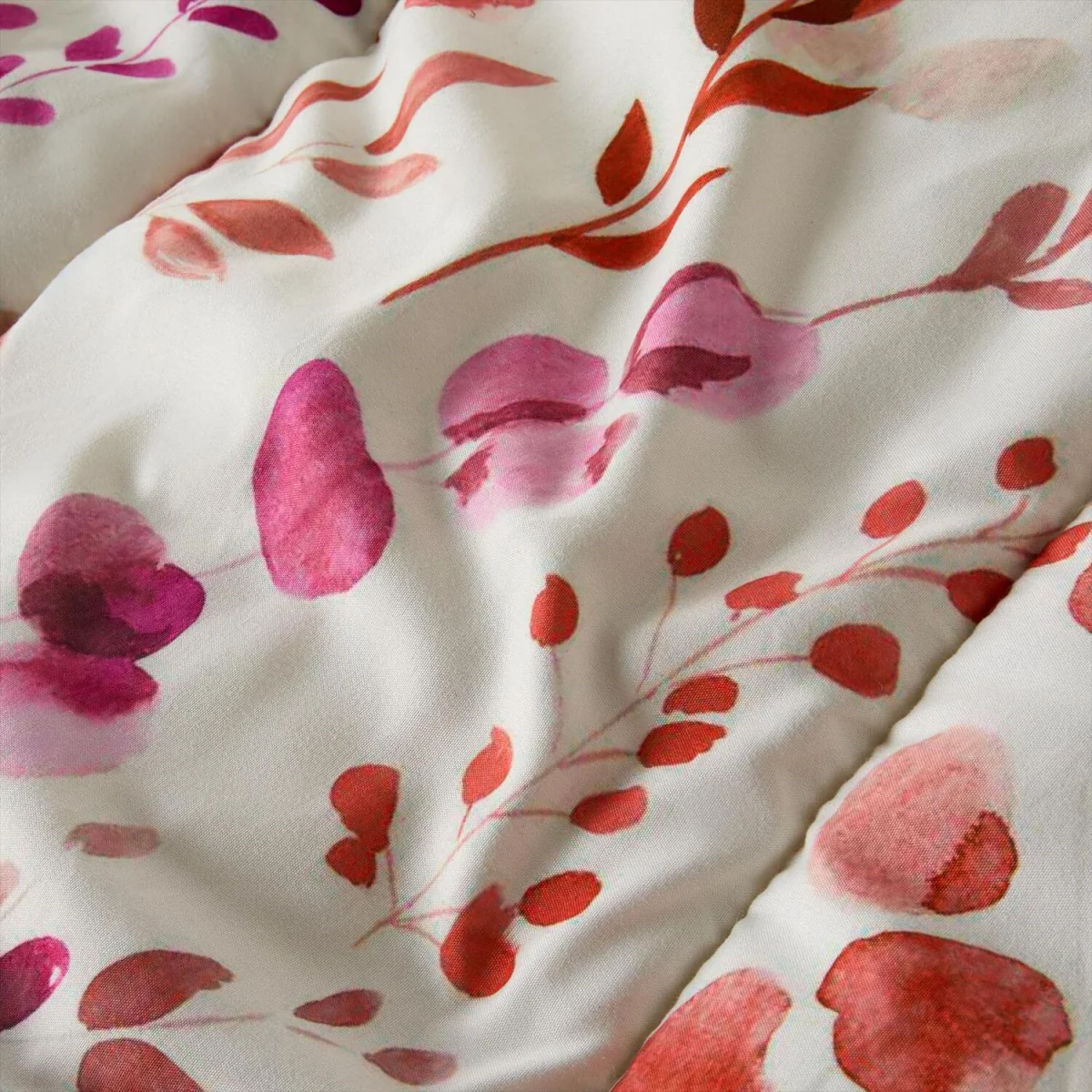 OHS Floral Print Coverless 10.5 Tog Duvet Set - Burgundy - Double – image 3