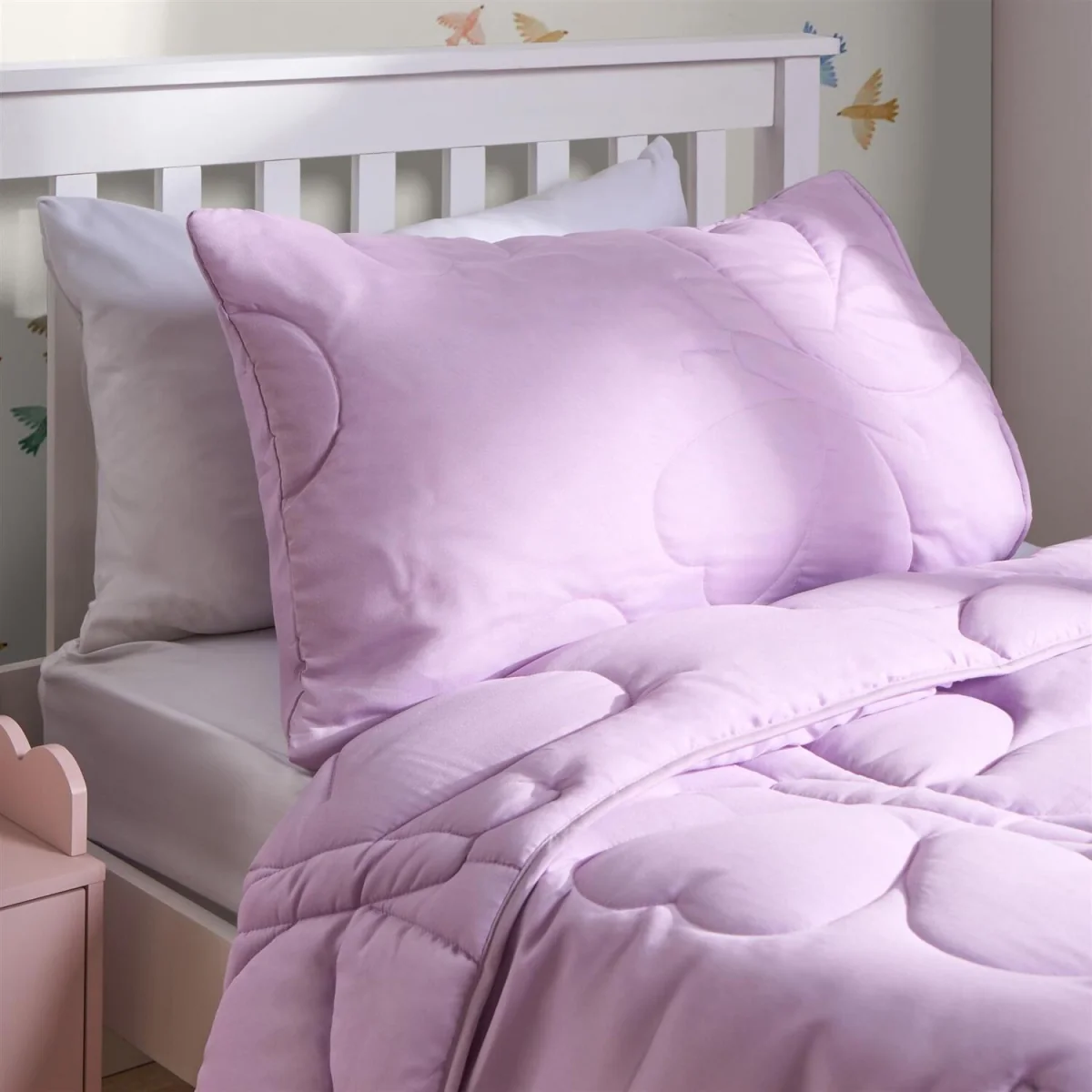 OHS Coverless Butterfly Quilted 7.5 Tog Duvet Set - Lilac – image 1