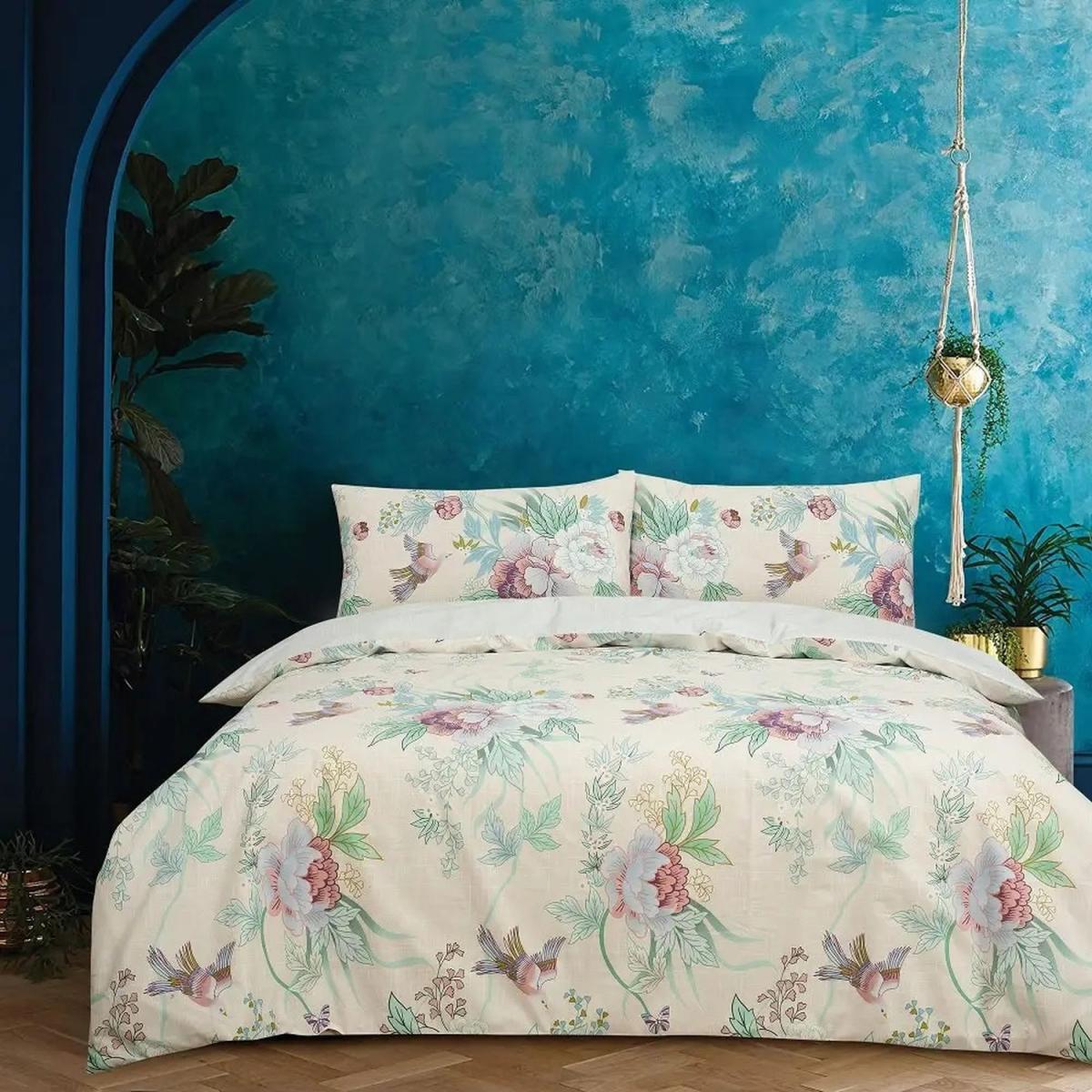 Chinoiserie Quilt Cover Set - White/Multi / King