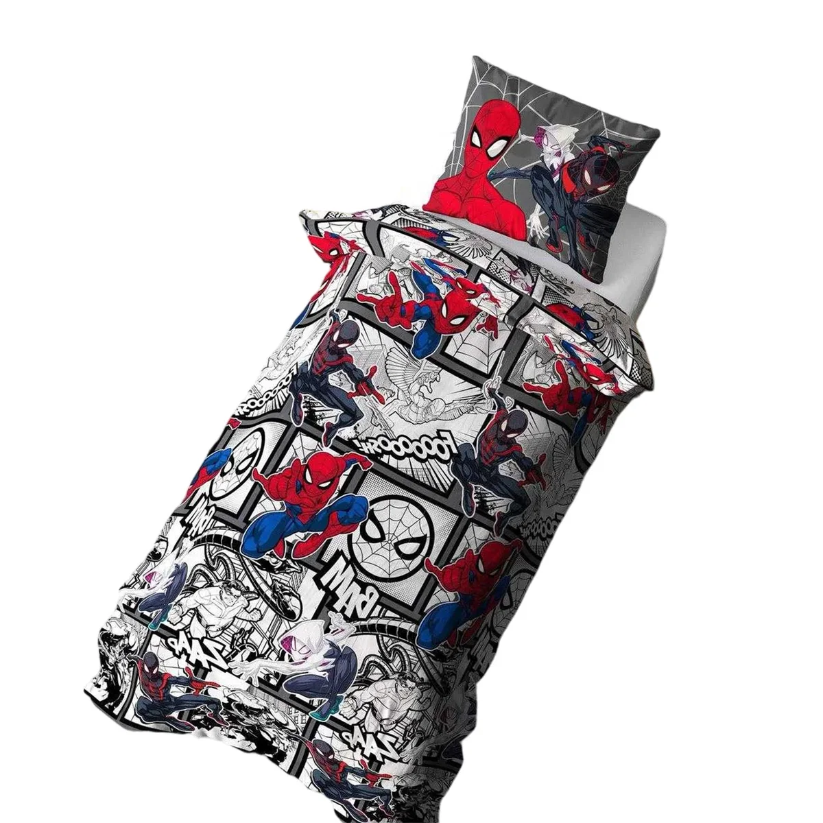 Spider-Man Comic Strip Reversible Duvet Set - Red/Grey/Black / Human Size – image 2